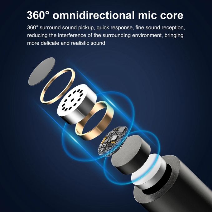 Compact Wireless Lavalier Microphone for Live Use with iPhone
