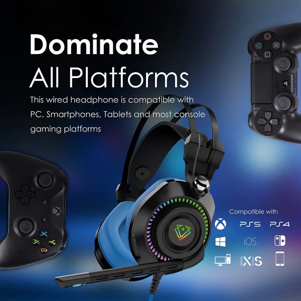 Vertux Black High-Definition Over-Ear Gaming Headset