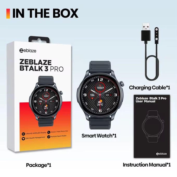 Zeblaze Btalk 3 Pro Smartwatch in Space Grey