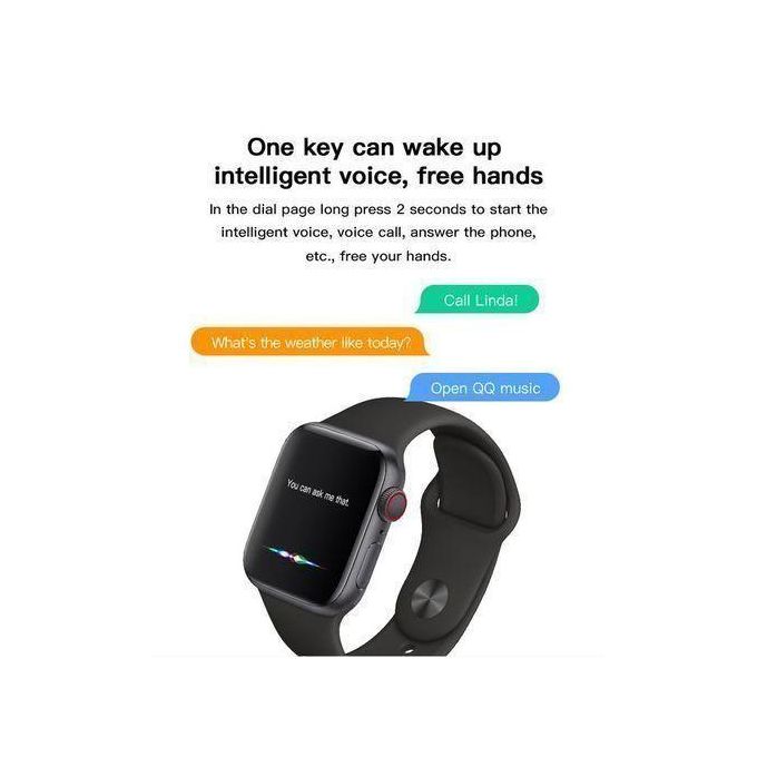 Smartwatch with Full Touch Screen and Bluetooth Calling – Compatible with Android and iOS – Black