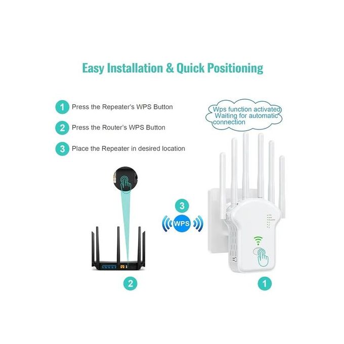 WiFi Signal Booster, 2.4GHz Internet Repeater, 300Mbps — product view 2