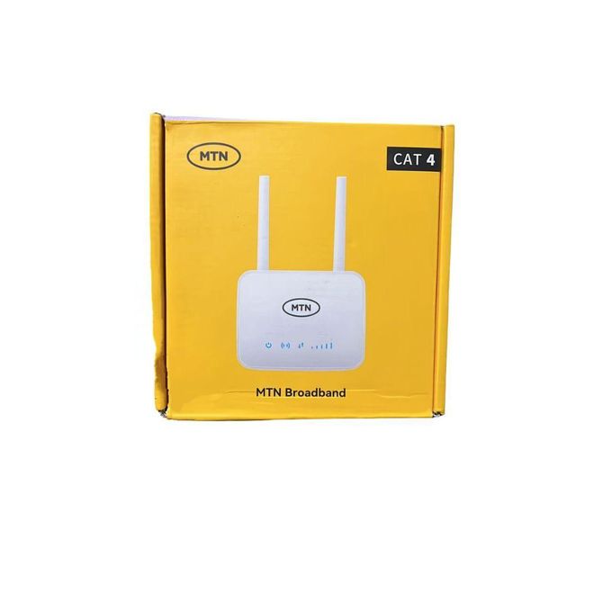 MTN 4G WiFi Router Cat 4 – Compatible with All SIM Cards, Turbonet – White