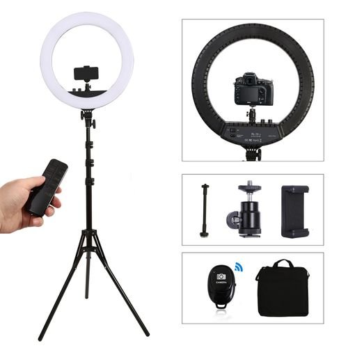 Buy Ring Light LED Selfie 8 10 12 14 Inch With Stand Trod Desktop Dimmable Lamp Photo Video Camera Phone Makeup Live Fill in Kumasi