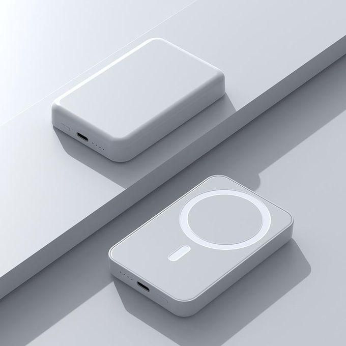 10000mAh Universal Magnetic Wireless Power Bank Charger - White
