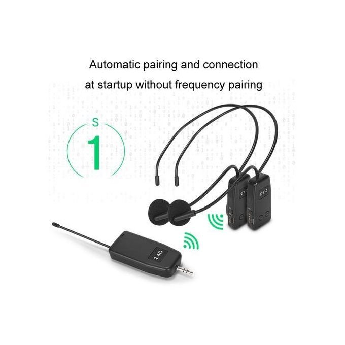 Dual UHF Wireless Lavalier Headset Microphone System with Amplifier in kumasi
