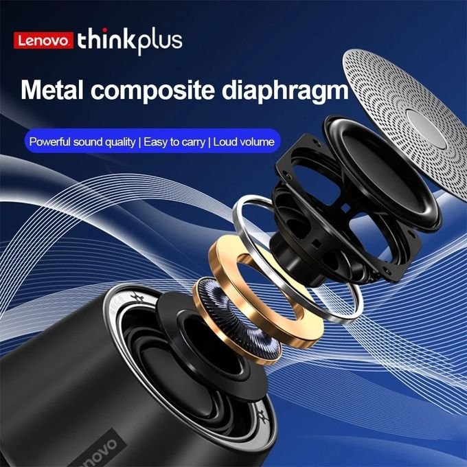 Lenovo K3 Pro Portable Mini Speaker – Wireless Bluetooth 5.0 Outdoor Loudspeaker with Powerful Bass Music Playback
