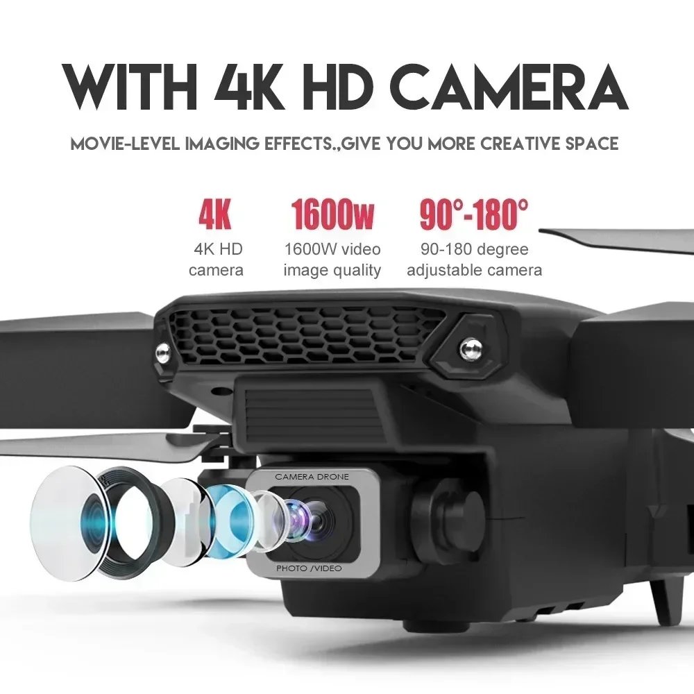 Profession elle Drohne e88 4k Weitwinkel HD 1080p Kamera WiFi fpv Höhe halten faltbare RC Drohne Quadro tor Hubschrauber Kinderspiel zeug -in kumasi