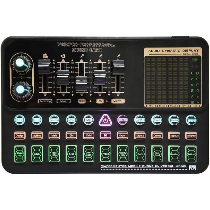 Professional Live Streaming Audio Interface/Sound Card – Black