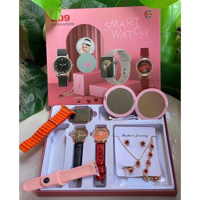 E09 2.02″ Large Display Smartwatch Gift Set with Trendy Jewelry – Includes Multiple Straps & Accessories — product view 3