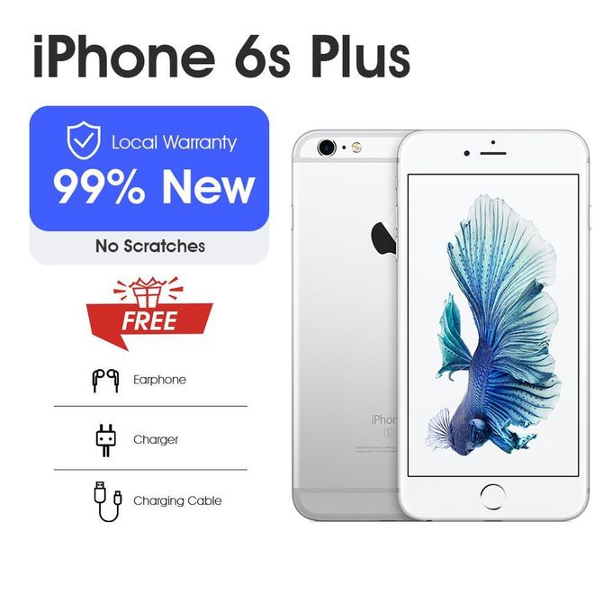Refurbished Apple iPhone 6s Plus – 99.9% Like New, 2GB RAM, 64GB Storage, 2750mAh Battery, Single SIM, 5.5-Inch Display, 12MP HD Camera, Touch ID Smartphone with Local Customer…