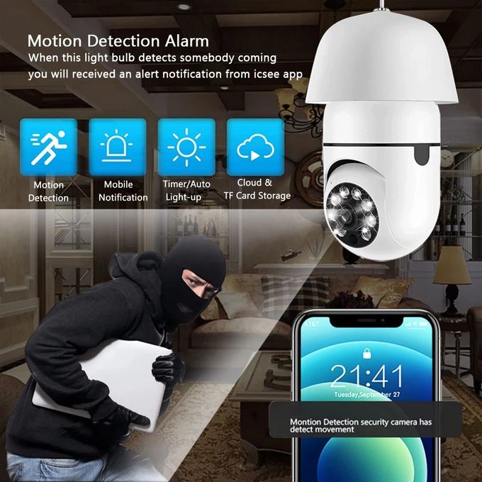 360-Degree Security Camera Bulb