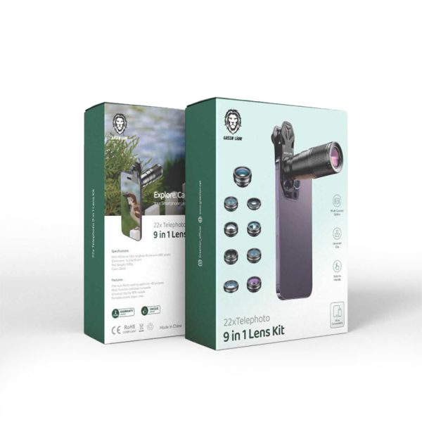 Black 22x Telephoto Lens Kit – Green Lion 9 in 1