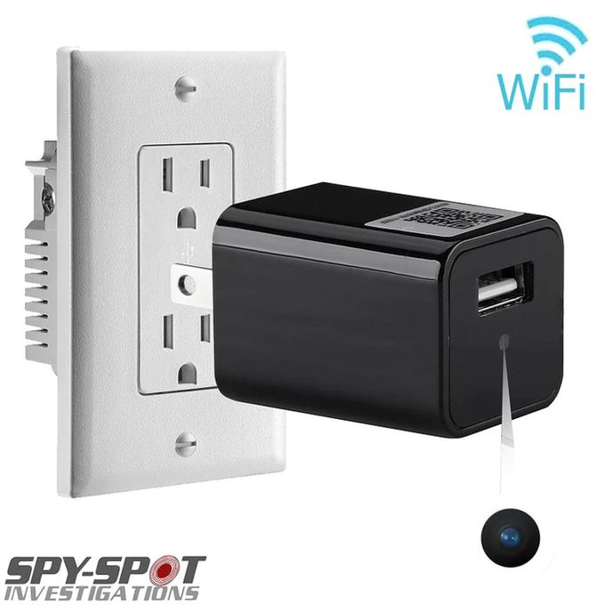 Wi-Fi Hidden Camera Charger Socket – Black — product view 4