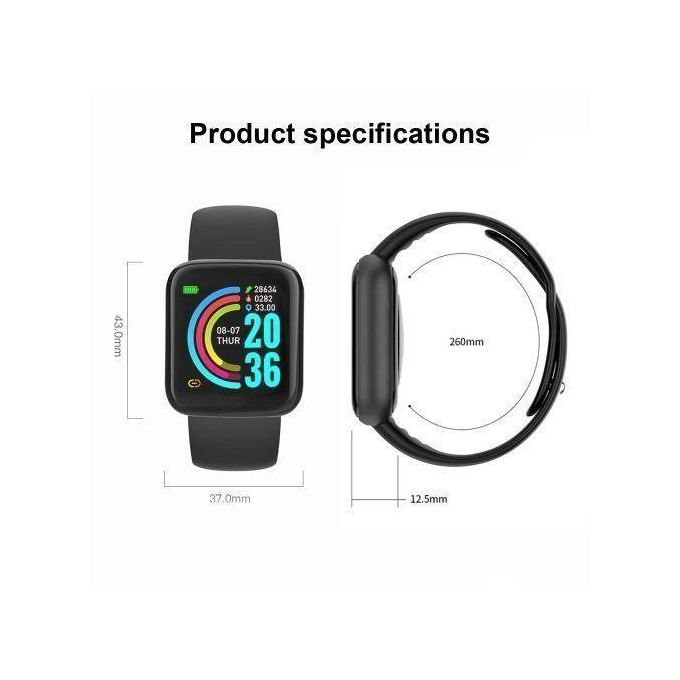 Unisex Smart Watch – Bluetooth Fitness Tracker featuring Heart Rate and Sleep Monitoring, IP68 Water Resistance, Music Control, 1.4-Inch Display