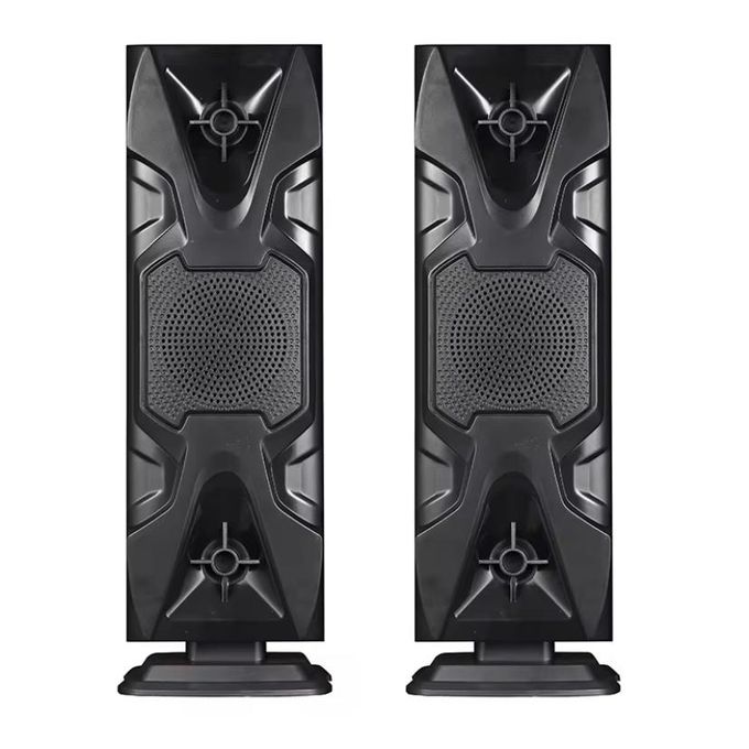Black Home Theater System with Bluetooth, USB, and AC/DC Power