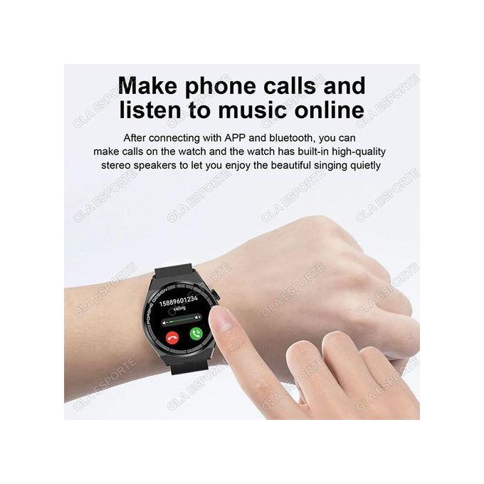 Men’s Fitness Smartwatch – Black, Compatible with Android and iOS — product view 5
