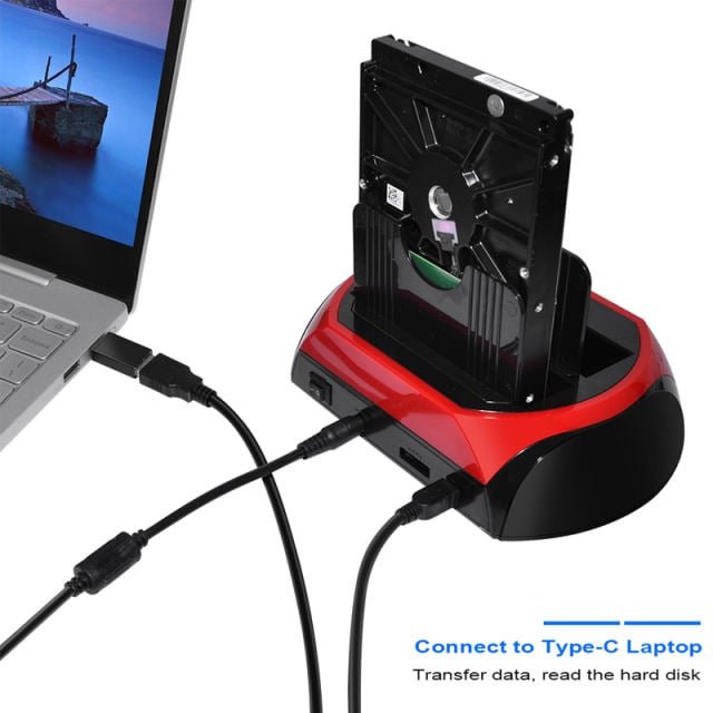 Buy USB To IDE Sate With Power Supply SSD HDD Docking Station For 2.5 3.5 Inch IDE SATA Hard Drive Disk With Card Reader USB Ports in Kumasi — product view 4