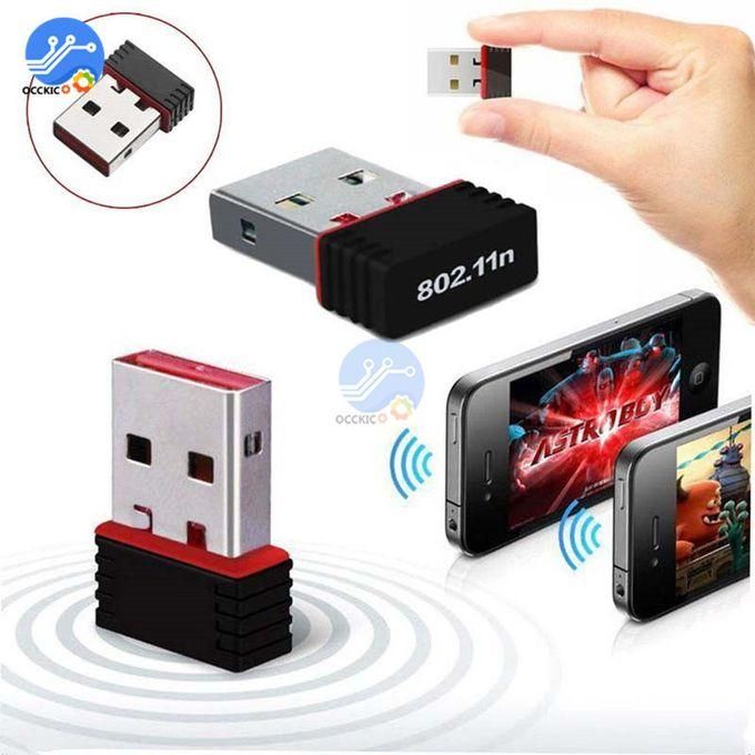 Black/Red Wireless USB WiFi Adapter – 802.11n Network Card