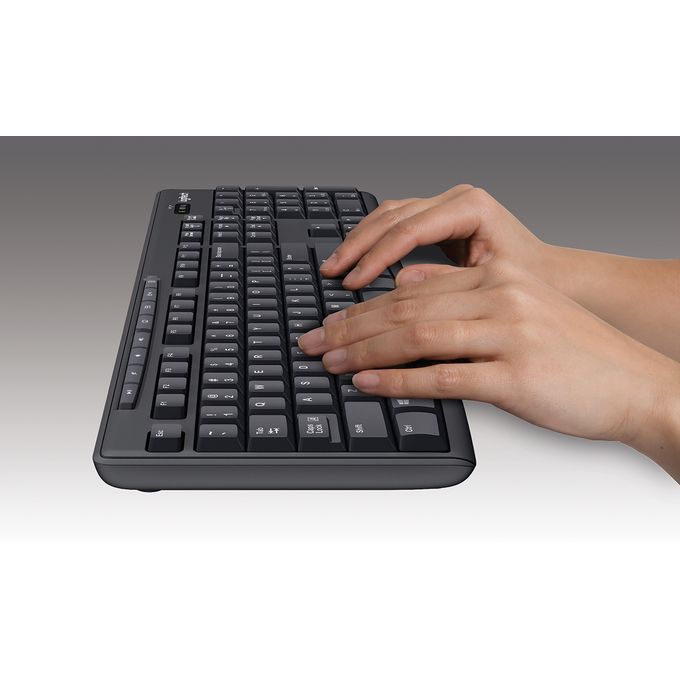 Logitech MK290 Wireless Keyboard and Mouse Set – Black