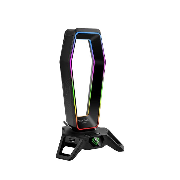 Vertux Gaming Headset Stand Featuring Immersive 7.1 Audio Ports