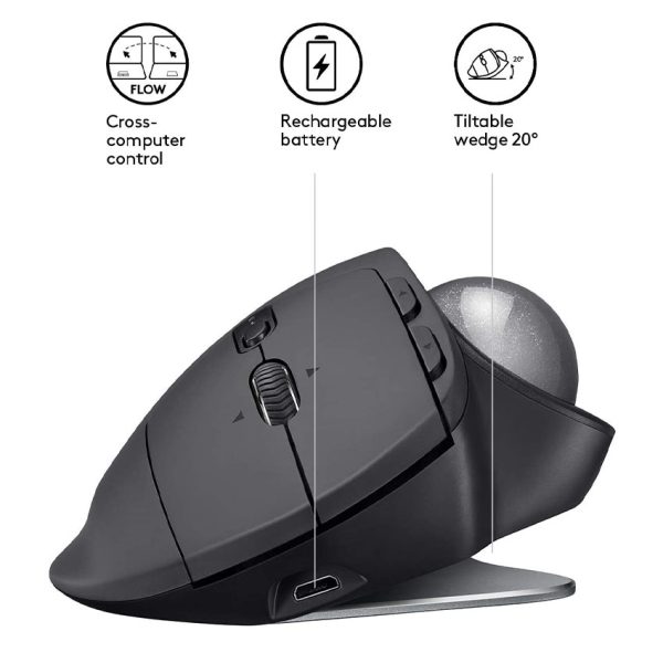 Logitech MX ERGO Trackball Mouse – Graphite