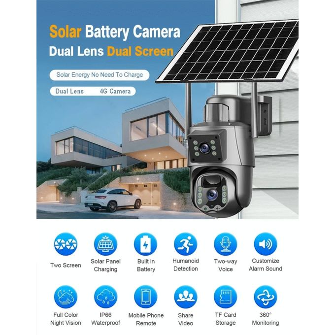 Solar Security Camera with 4G SIM Connectivity