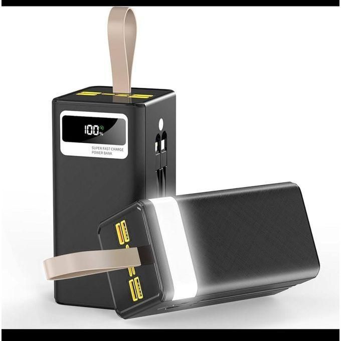 50000mAh Black Portable Power Bank with 22.5W Quick Charge