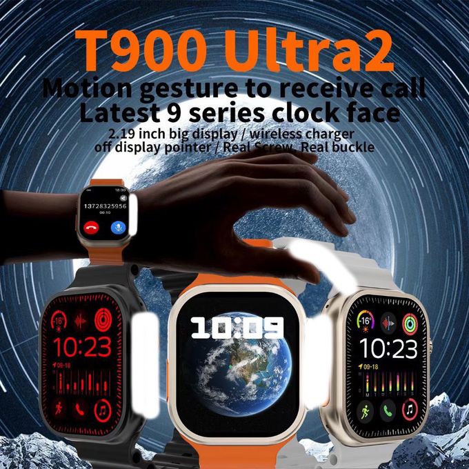 Music Pioneer T900Ultra2 & AirPro2S 2-in-1 Smartwatch and Bluetooth Earbuds Bundle