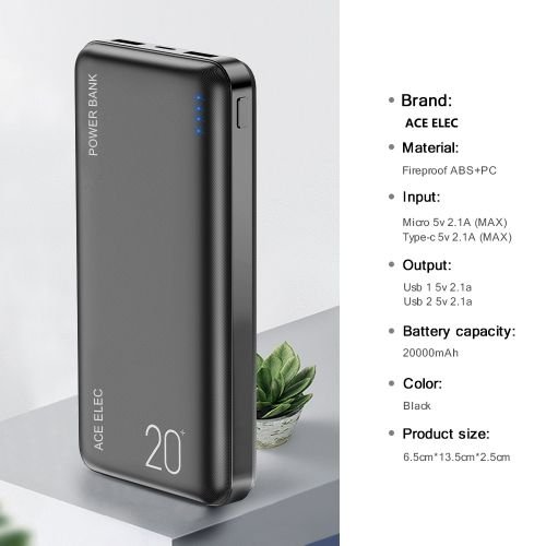 Buy Ace Elec Power Banks 20000 MAh Utra Slim Portable Fast Charger in Kumasi