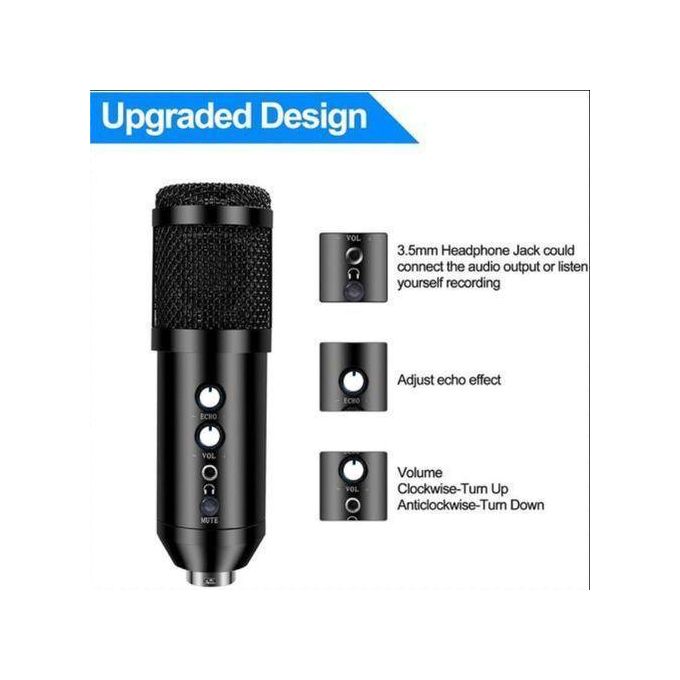 BM-868 Professional USB Studio Condenser Microphone Kit for Computers