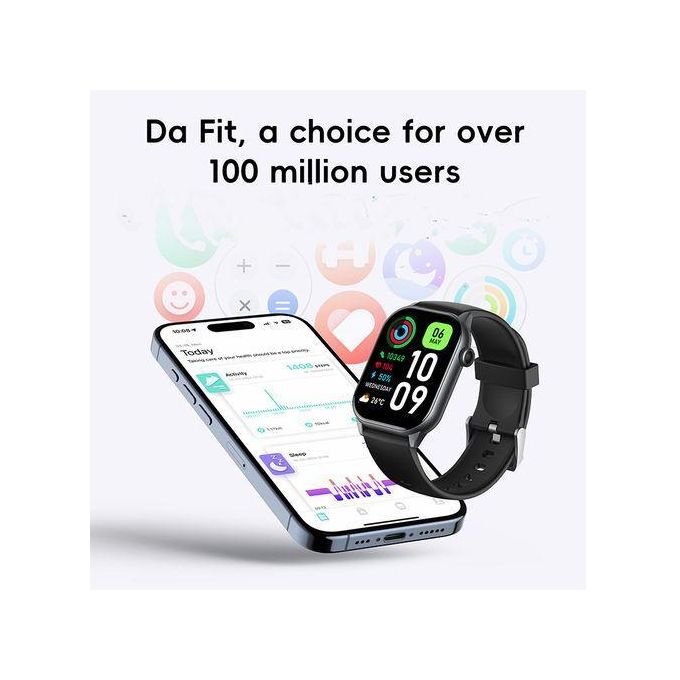 RichRipple GS77 Plus Smartwatch with Bluetooth Calling, 2.01-Inch Display, 24-Hour Heart Rate and Sleep Monitoring, IP68 Waterproof Rating, and 100 Sports Modes