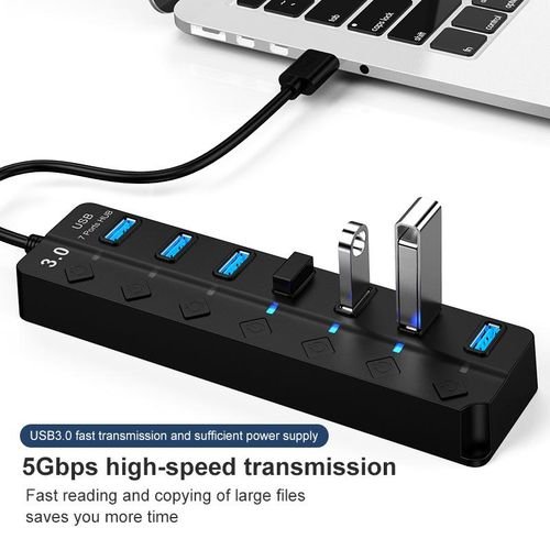 Buy USB HUB 7Ports 3.0 USB Adapter High Speed Data Transfer in Kumasi