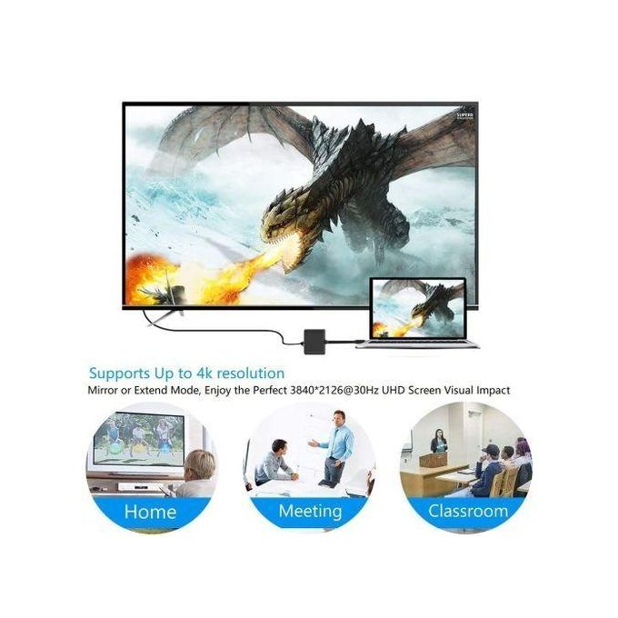 3-in-1 USB 3.1 Type C to HDMI Cable Converter Multi-Function Hub for Samsung S23 Ultra, Huawei, Xiaomi, Laptops, and MacBook Adapter