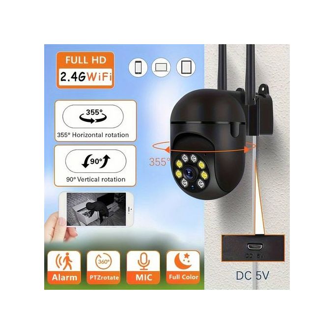 HD Video Camera with WiFi, Motion Detection, and Color Night Vision