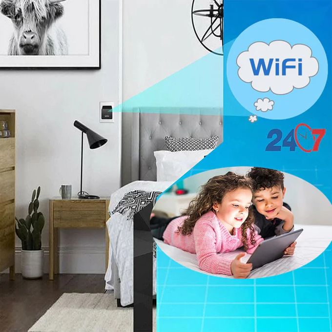 Wi-Fi Hidden Camera Charger Socket – Black — product view 5