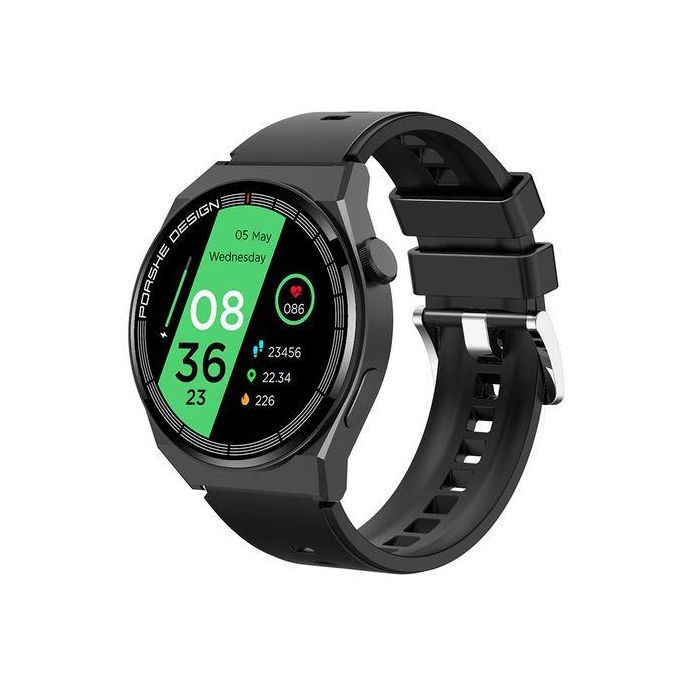 Men's Fitness Smartwatch - Black, Compatible with Android and iOS