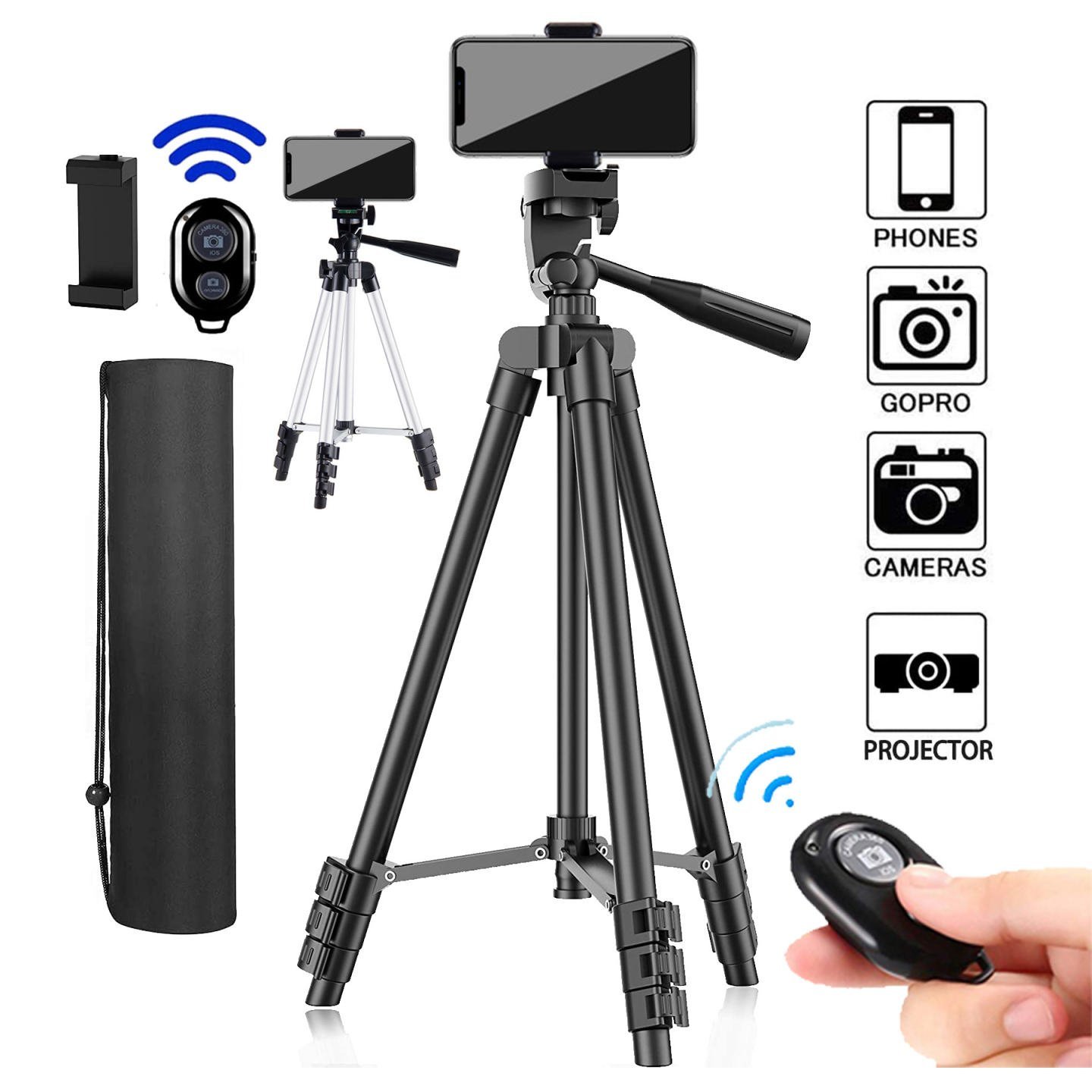 Buy DSLR Flexible Tripod Extendable Travel Lightweight Stand Remote Control For Mobile Cell Phone Mount Camera Gopro Live Youtube in Kumasi