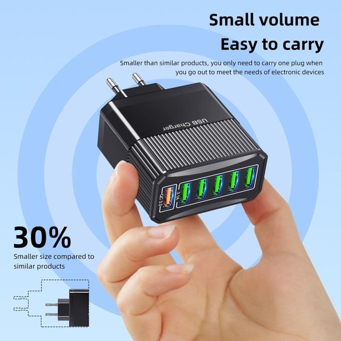 USLION 18W 6-Port USB Charger for All Smartphones in kumasi