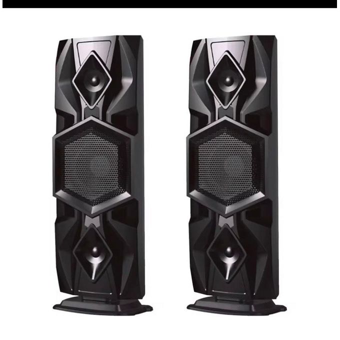 Black Bluetooth Home Theater System with USB and AC/DC Compatibility