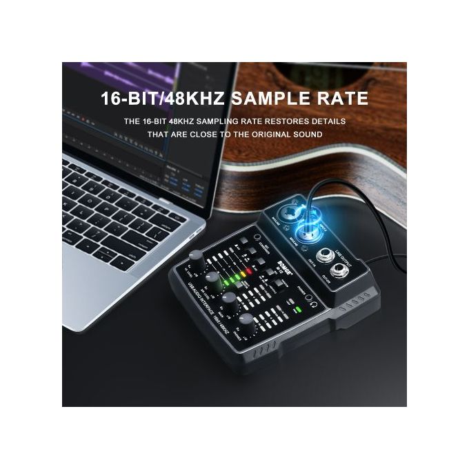 Bomge M-12 USB Audio Interface Mixer Table Sound Plate – Black