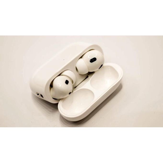White Bluetooth Earbuds with Active Noise Cancellation
