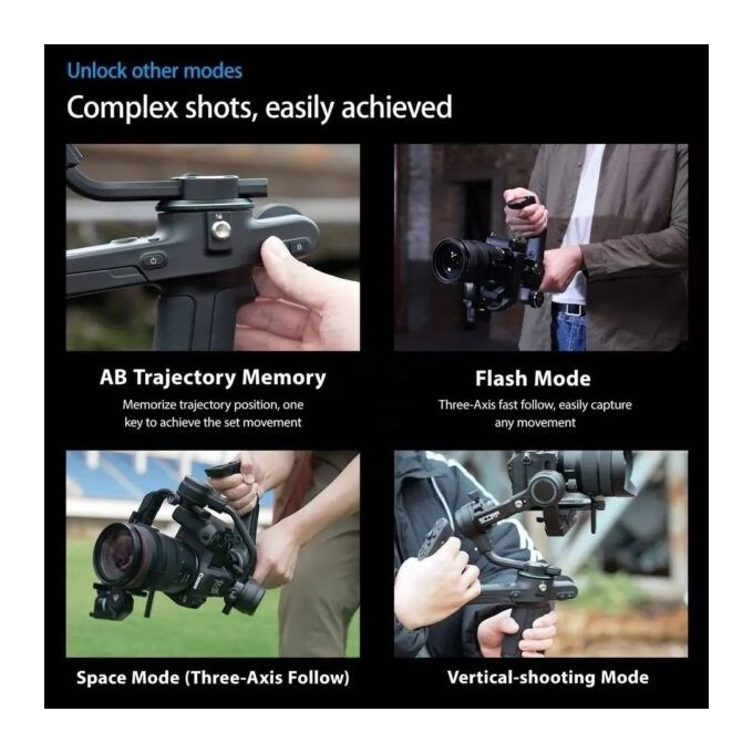 Feiyutech SCORP-C Handheld Camera Stabilizer Gimbal – Black