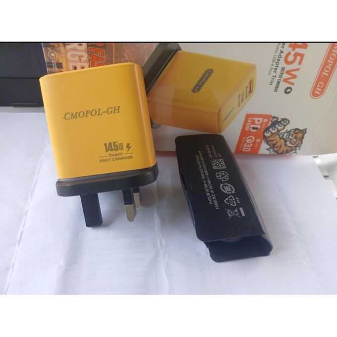 145W Ultra-Fast Type-C to Type-C Charger – Yellow