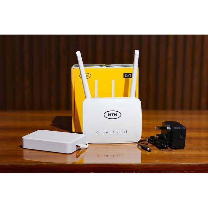 MTN Universal 4G+/5G Broadband Router (CAT 4) with Backup Battery – White