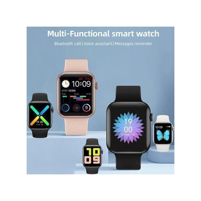 Smart Bluetooth Call Smartwatch with Full Touch Screen – Compatible with Android and iOS – Pink in Kumasi