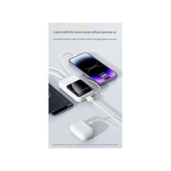 TiLECC TC8511 Compact Mini 4-Wire 20,000 mAh Digital Display LED Portable Power Supply — product view 4