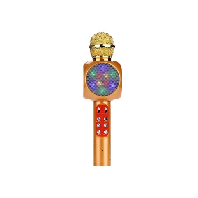 Gold Wireless Karaoke Microphone with Bluetooth Compatibility – Professional Handheld Speaker in kumasi