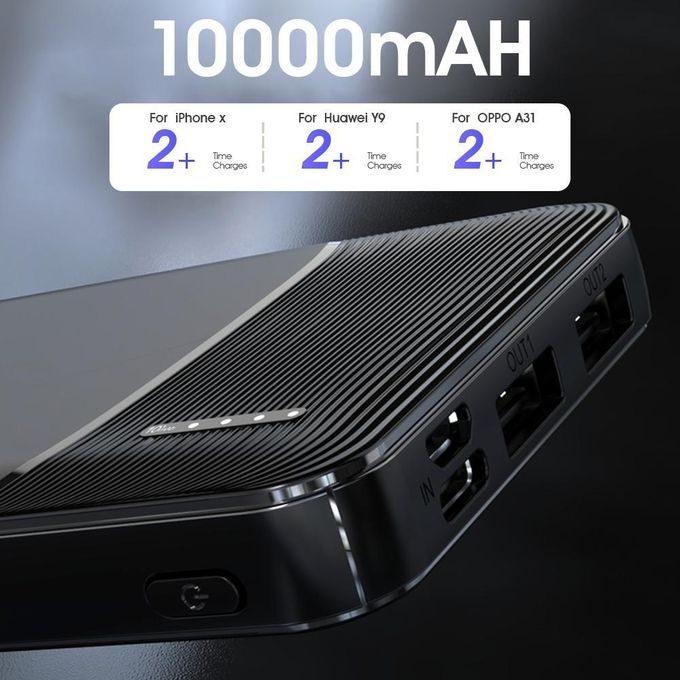 EASYPIE 10000mAh Dual Fast Charge Portable Power Bank with 37W Type-C and Micro-USB