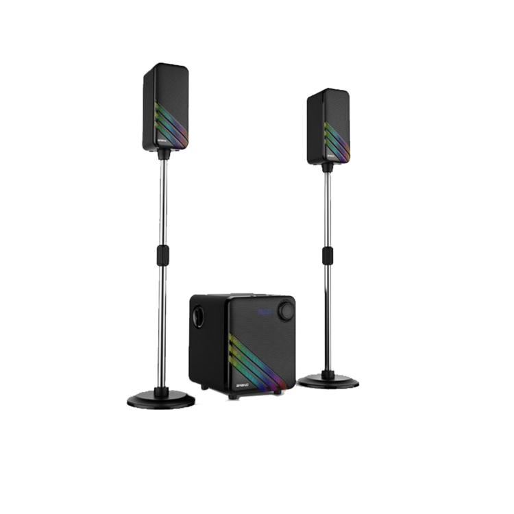 Asano 2.1 Channel Home Theater System | Bluetooth Multimedia Speaker System with FM Radio, USB Port, LED Display, and Remote Control [TK-2028]
