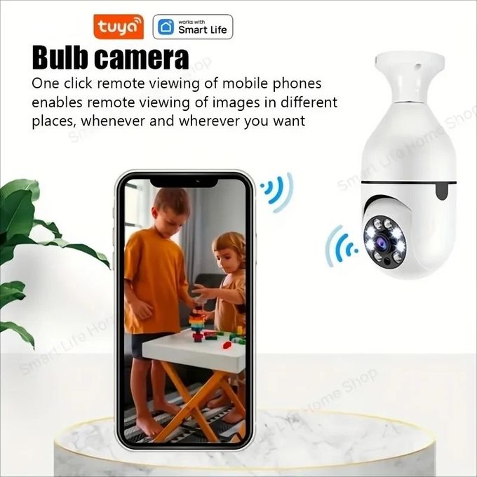 HD Night Vision Bulb WiFi Security Camera with Two-Way Audio Support — product view 5